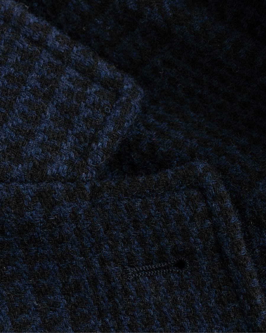 Herre | Jakker | Barena | Borella Single Breasted Prince Of Wales Coat Navy