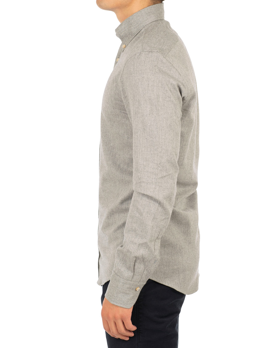 Herre | Skjorter | Stenströms | Slimline Flannel Shirt Grey
