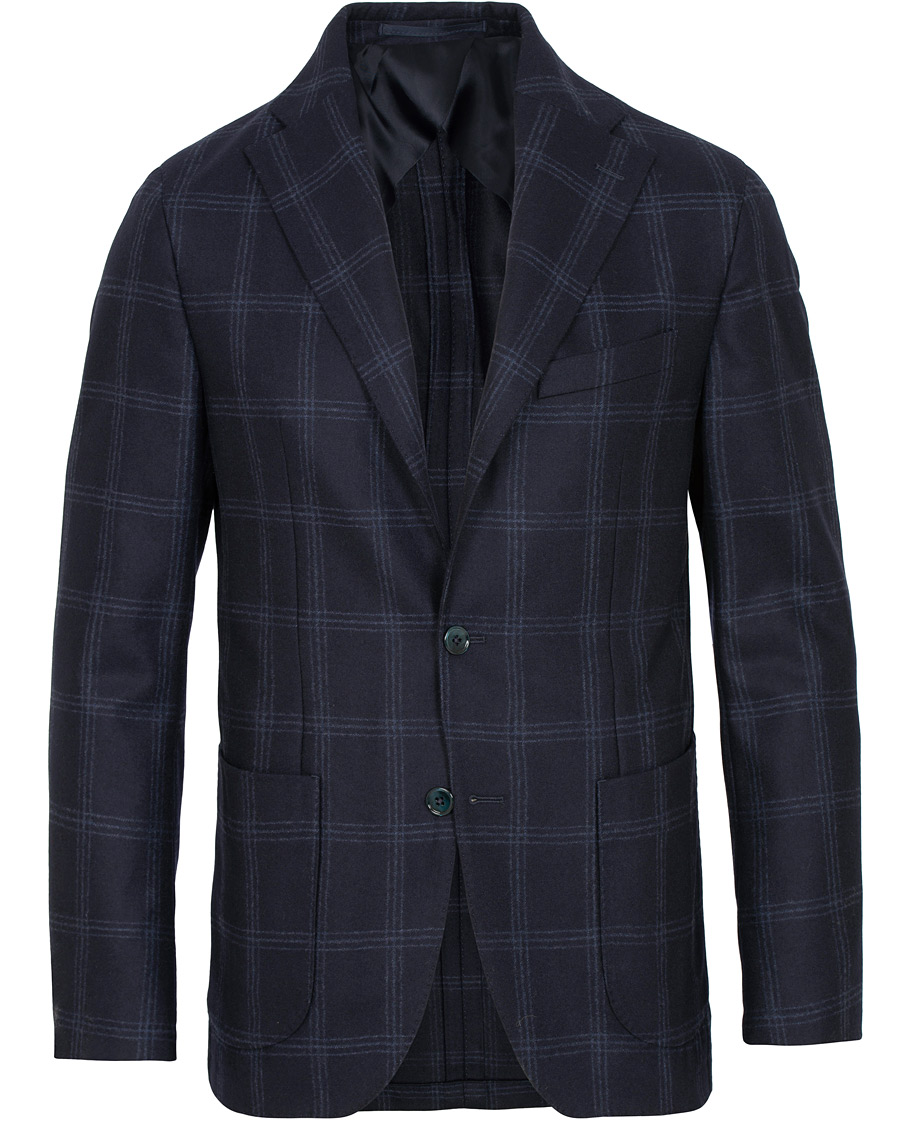 Herre | Dressjakker | Stenströms | Wool Glencheck Blazer Navy