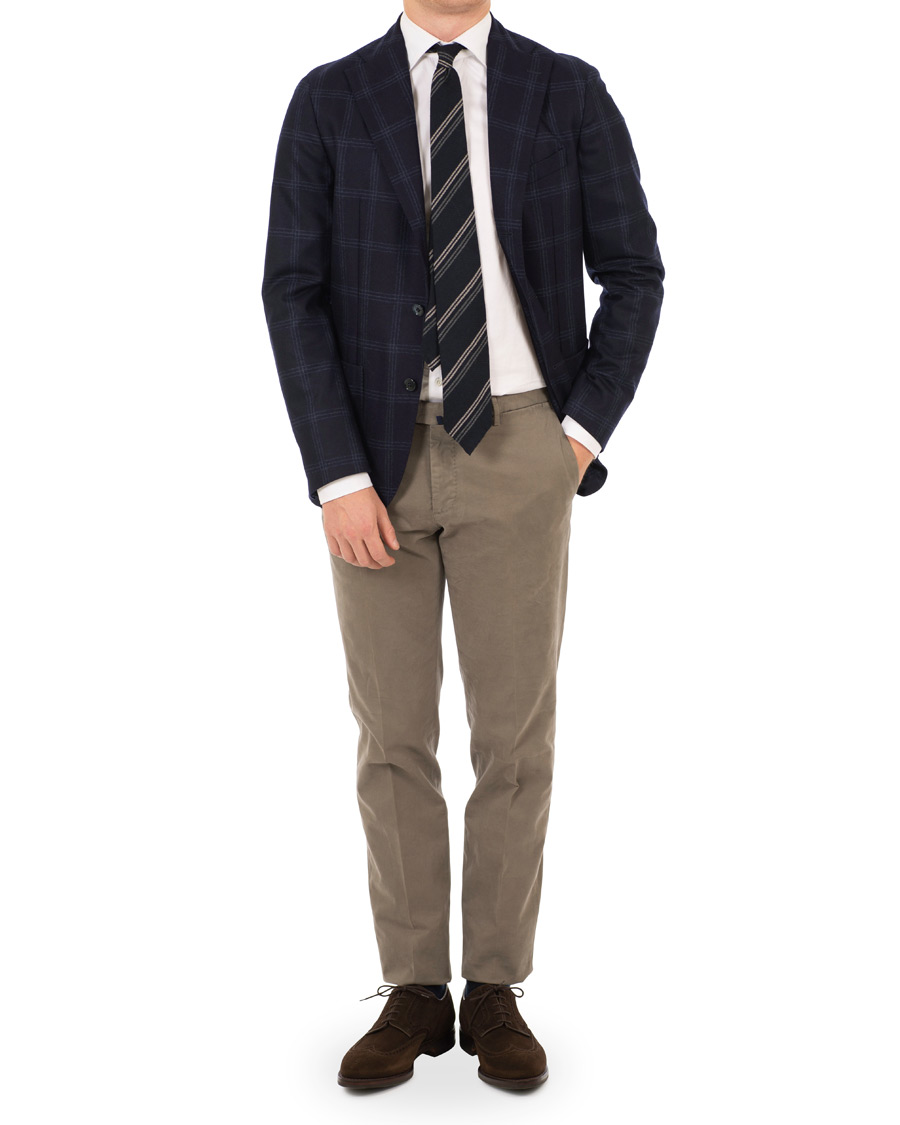 Herre | Dressjakker | Stenströms | Wool Glencheck Blazer Navy