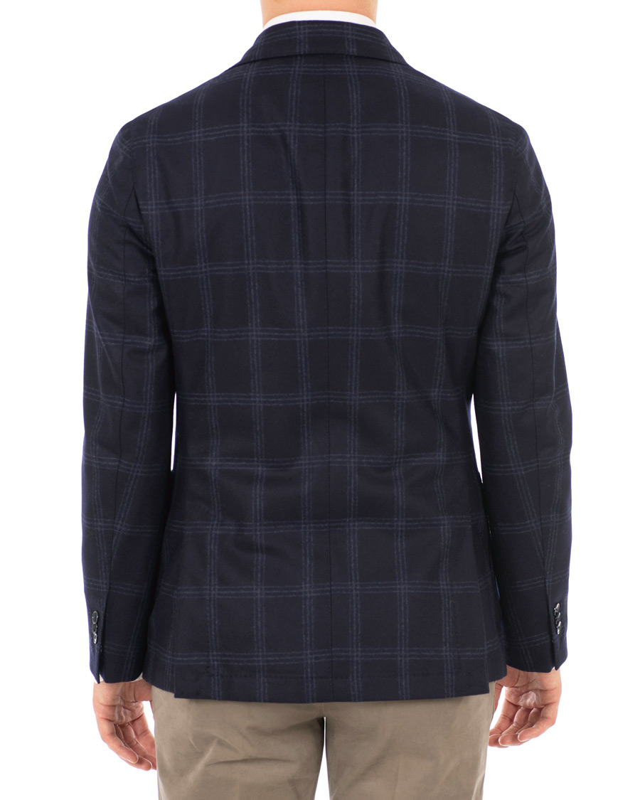 Herre | Dressjakker | Stenströms | Wool Glencheck Blazer Navy