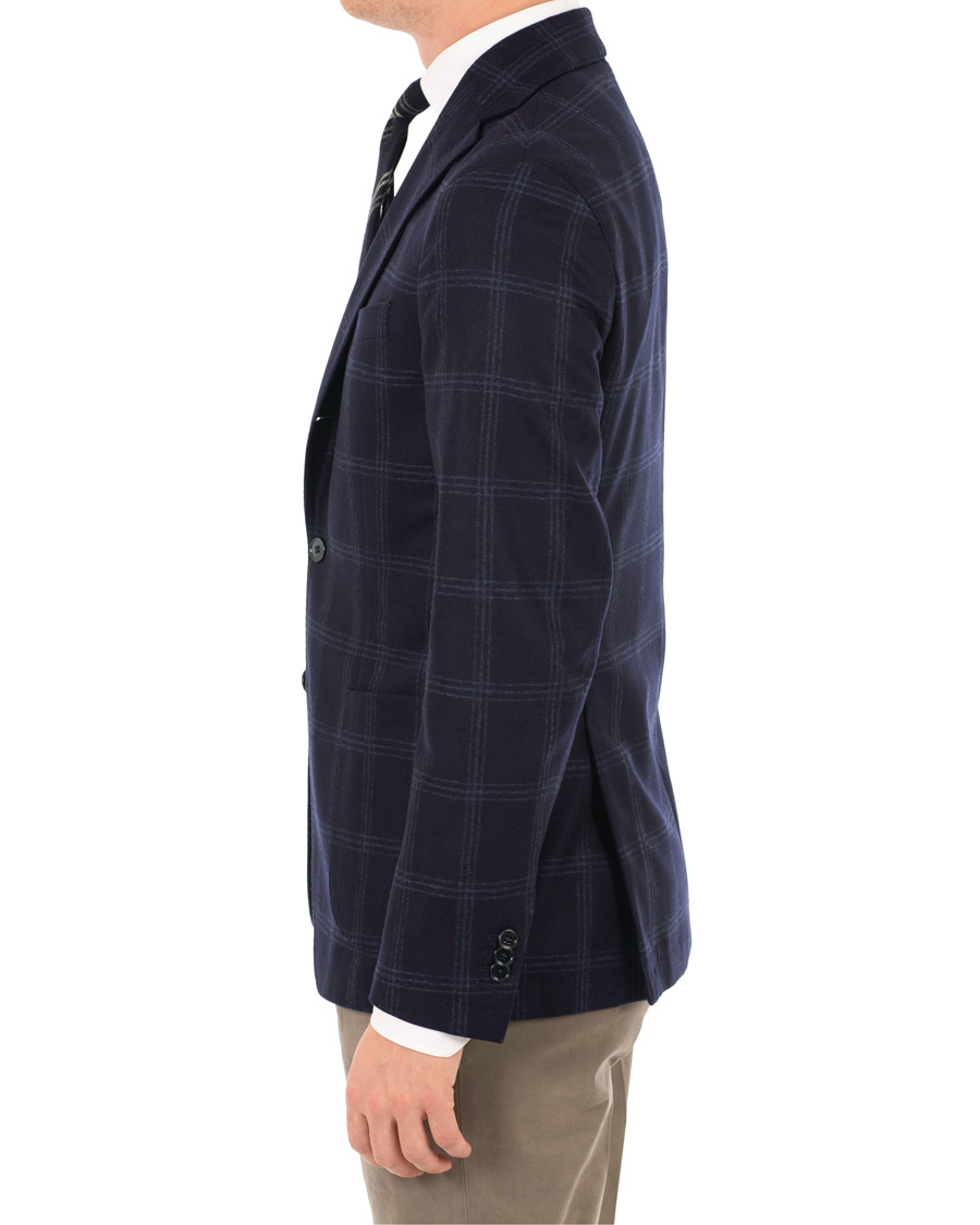Herre | Dressjakker | Stenströms | Wool Glencheck Blazer Navy