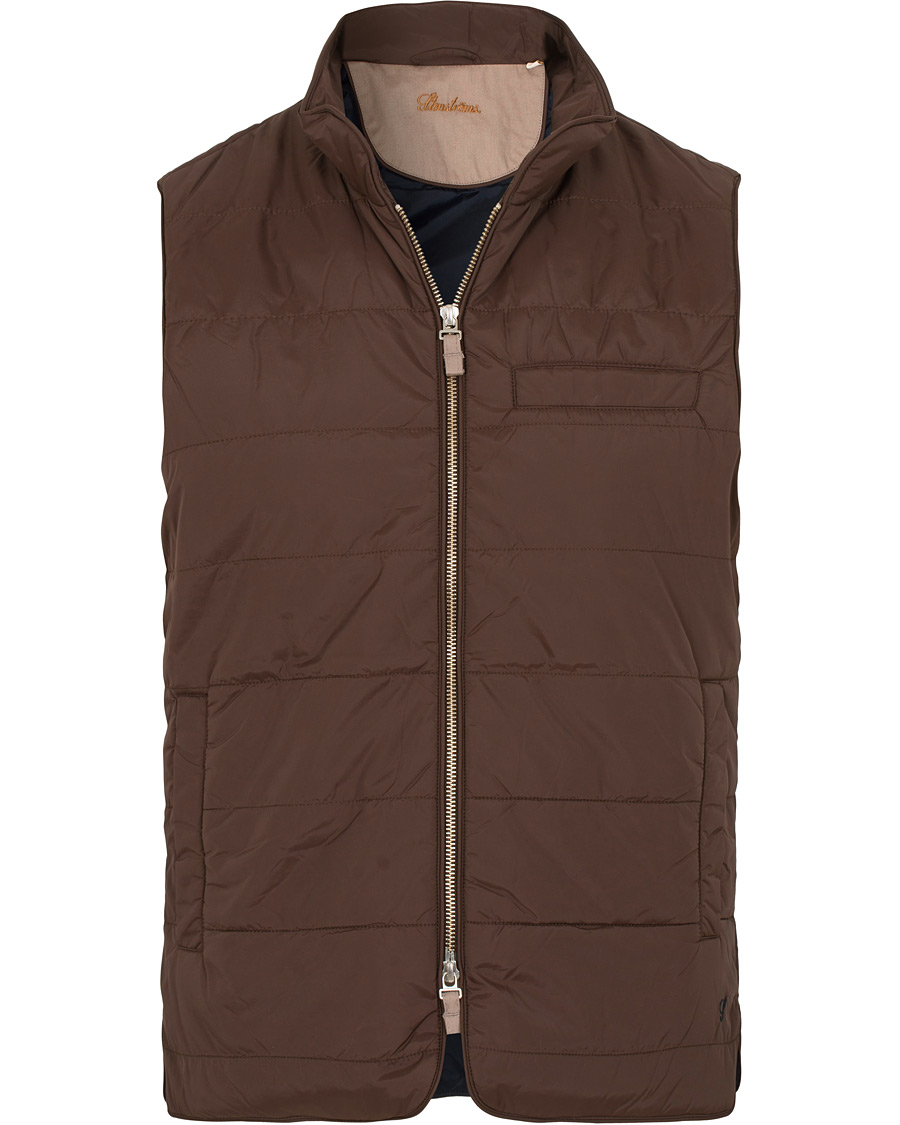 Herre | Jakker | Stenströms | Quilted Nylon Vest Brown