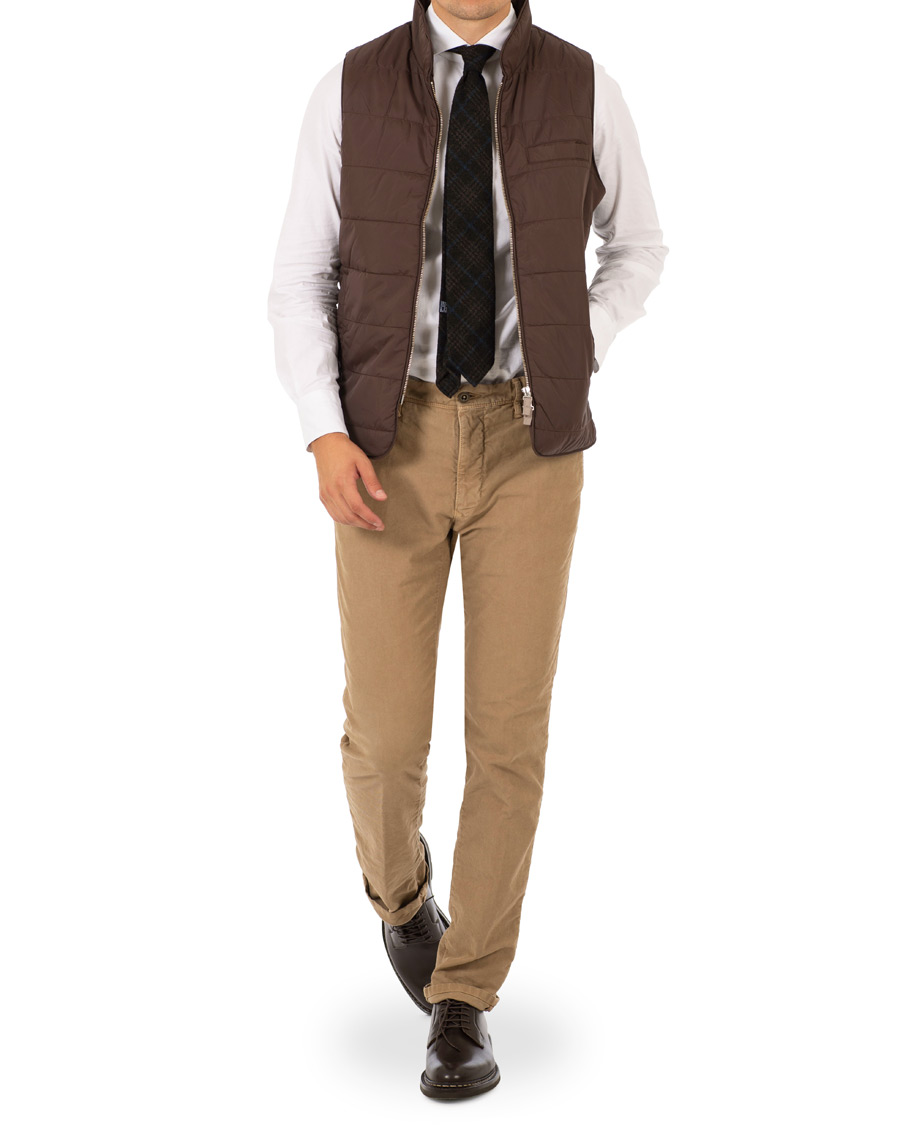 Herre | Jakker | Stenströms | Quilted Nylon Vest Brown