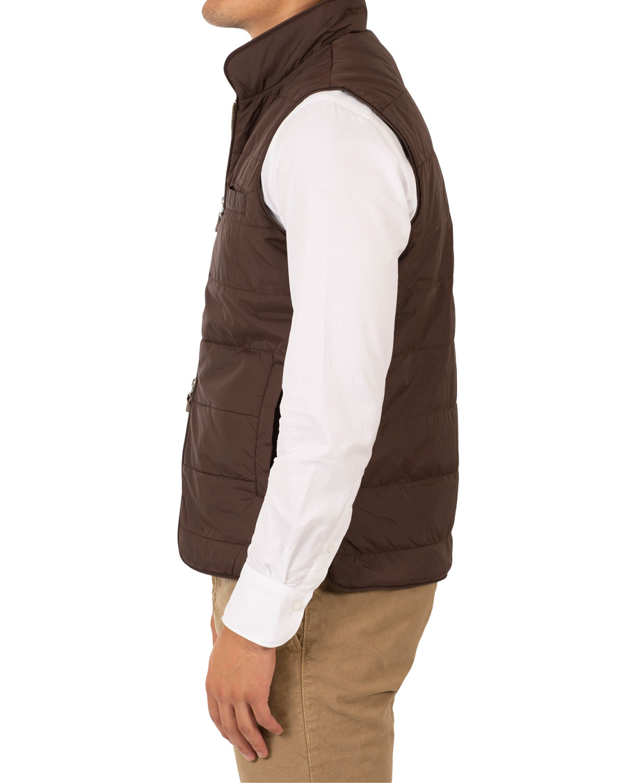 Herre | Jakker | Stenströms | Quilted Nylon Vest Brown