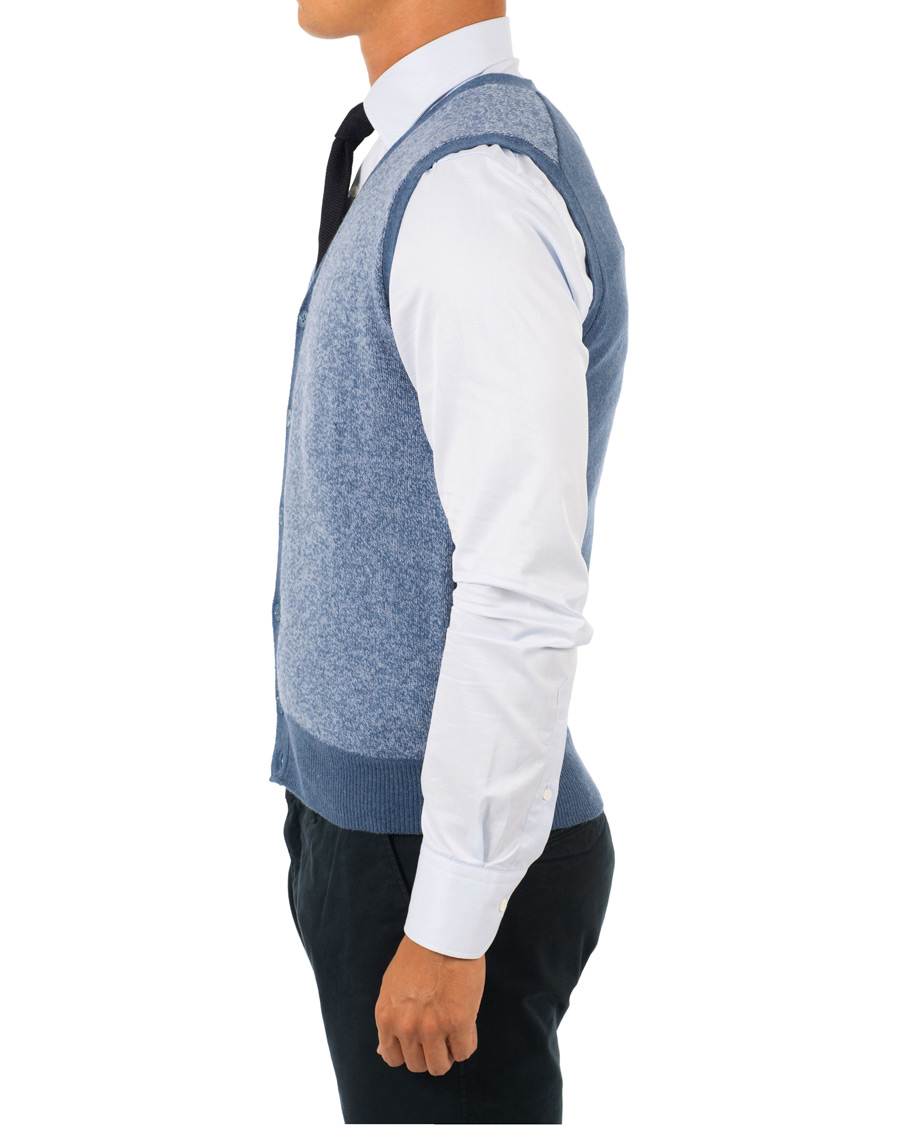 Herre | Gensere | Stenströms | Lambswool Vest Blue