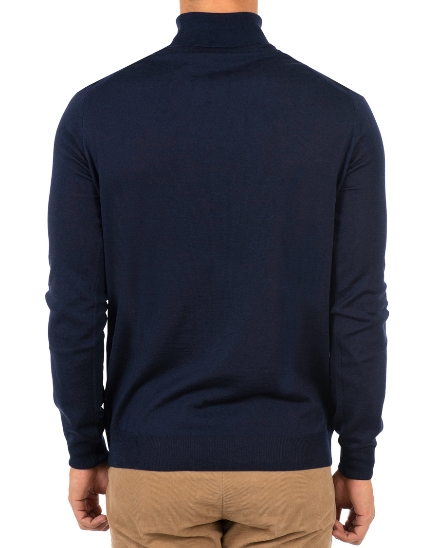 Herre | Gensere | Stenströms | Fine Merino Wool Rollneck Navy