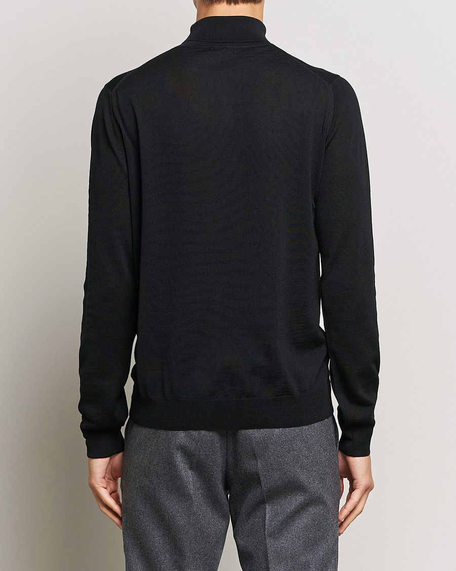 Herre | Gensere | Stenströms | Fine Merino Rollneck Black