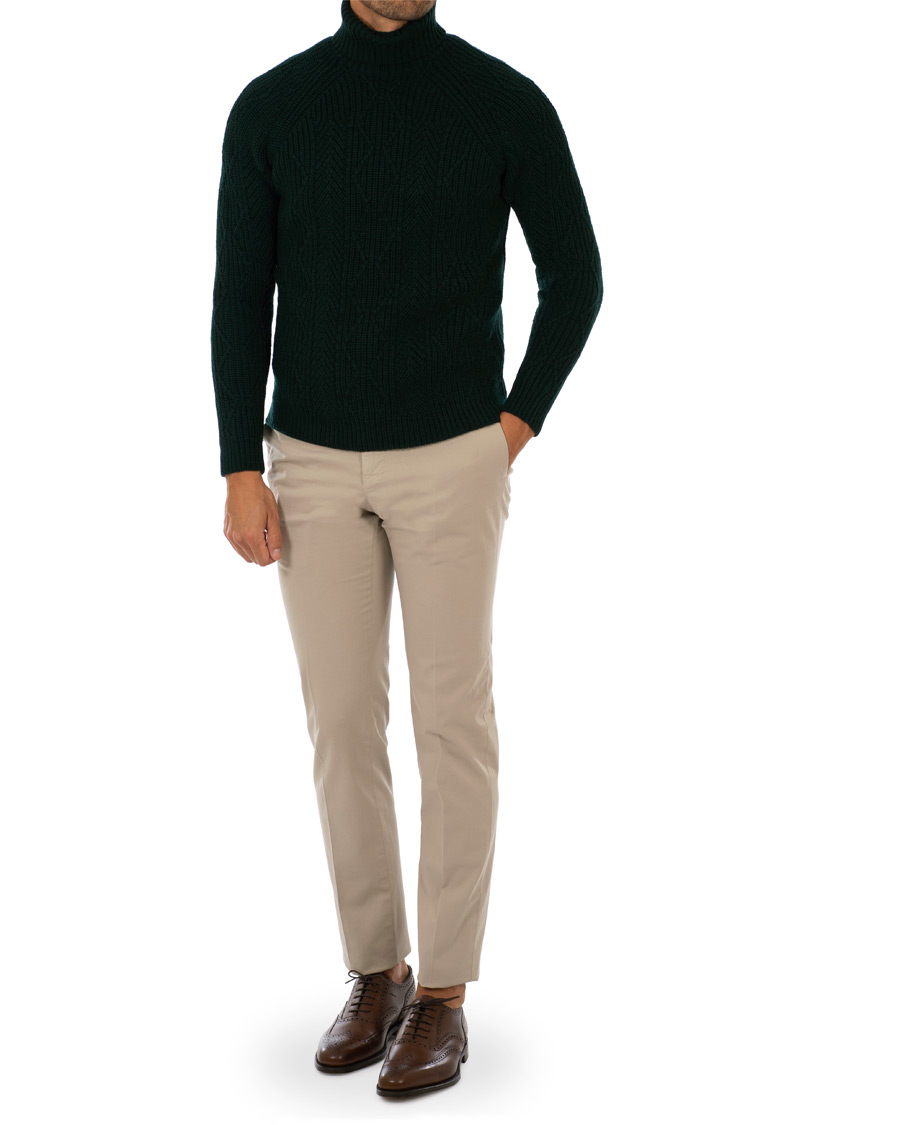 Herre | Gensere | Etro | Cable Knit Turtleneck Bottle Green