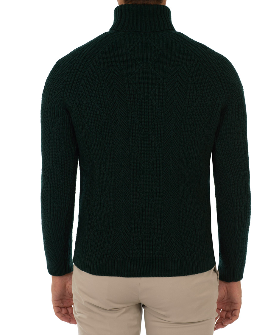 Herre | Gensere | Etro | Cable Knit Turtleneck Bottle Green