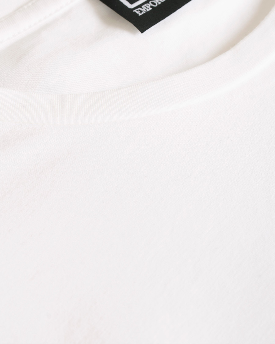 Herre | T-Shirts | EA7 | Train Logo Crew Neck Long Sleeve Tee White