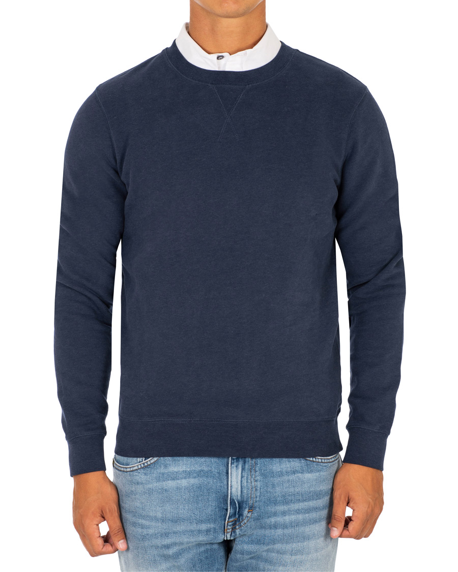Herre | Gensere | Sunspel | Loopback Sweatshirt Navy Melange