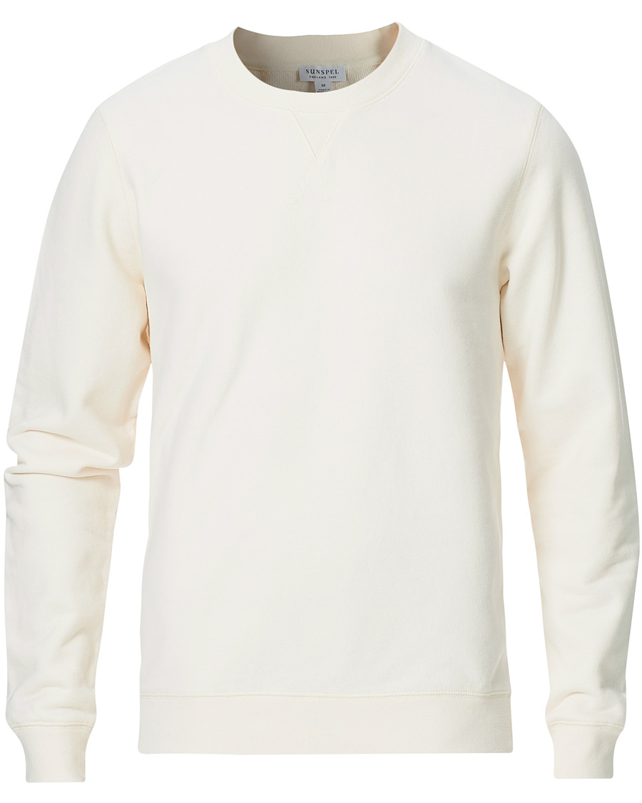 Herre |  | Sunspel | Loopback Sweatshirt Archive White