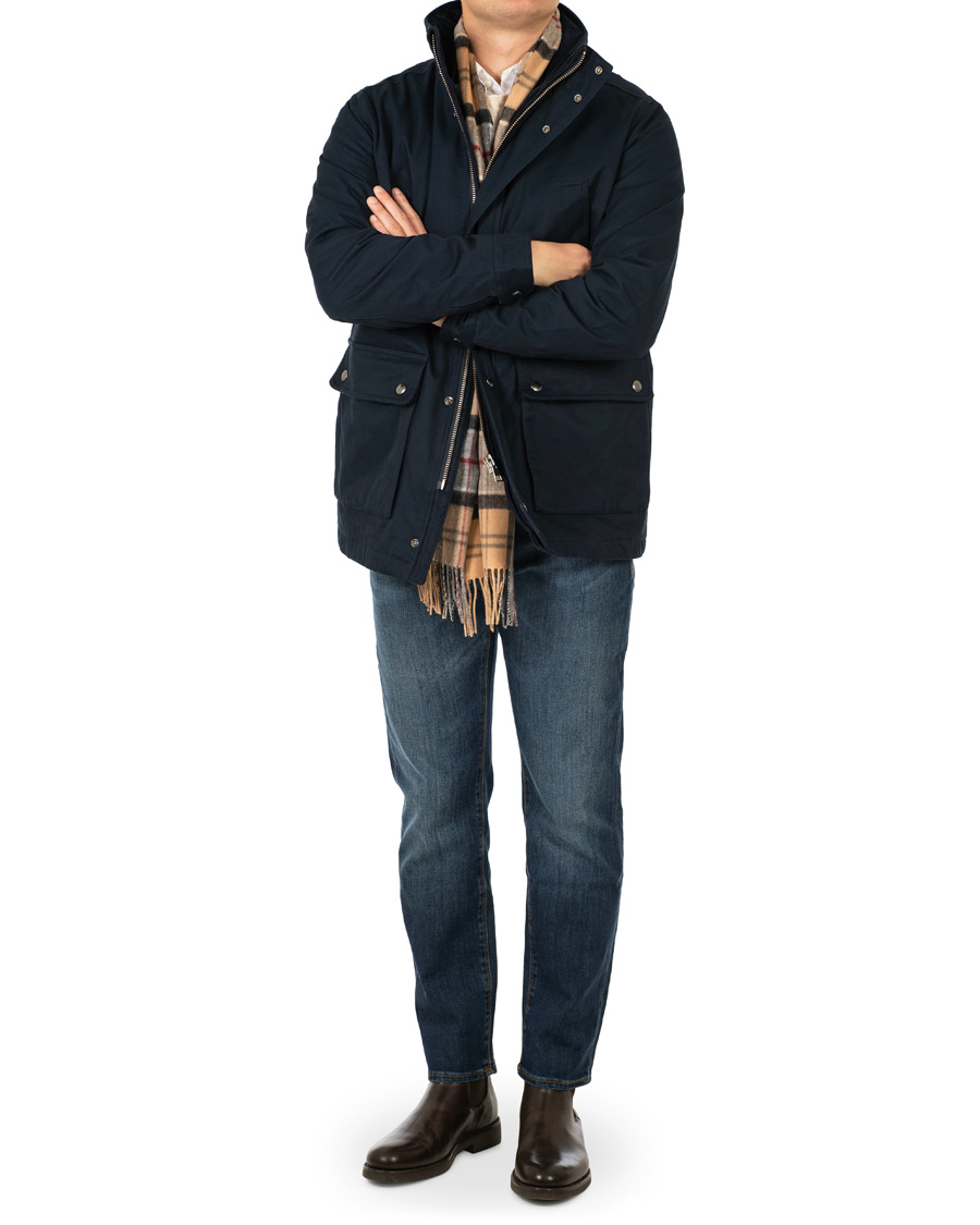 Herre | Jakker | GANT | The Waxy Double Decker Jacket Marine