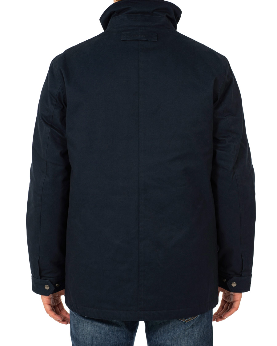 Herre | Jakker | GANT | The Waxy Double Decker Jacket Marine
