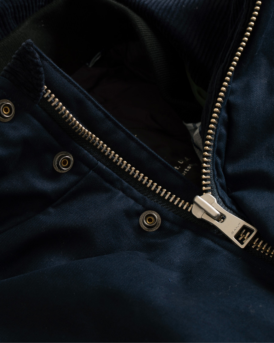 Herre | Jakker | GANT | The Waxy Double Decker Jacket Marine