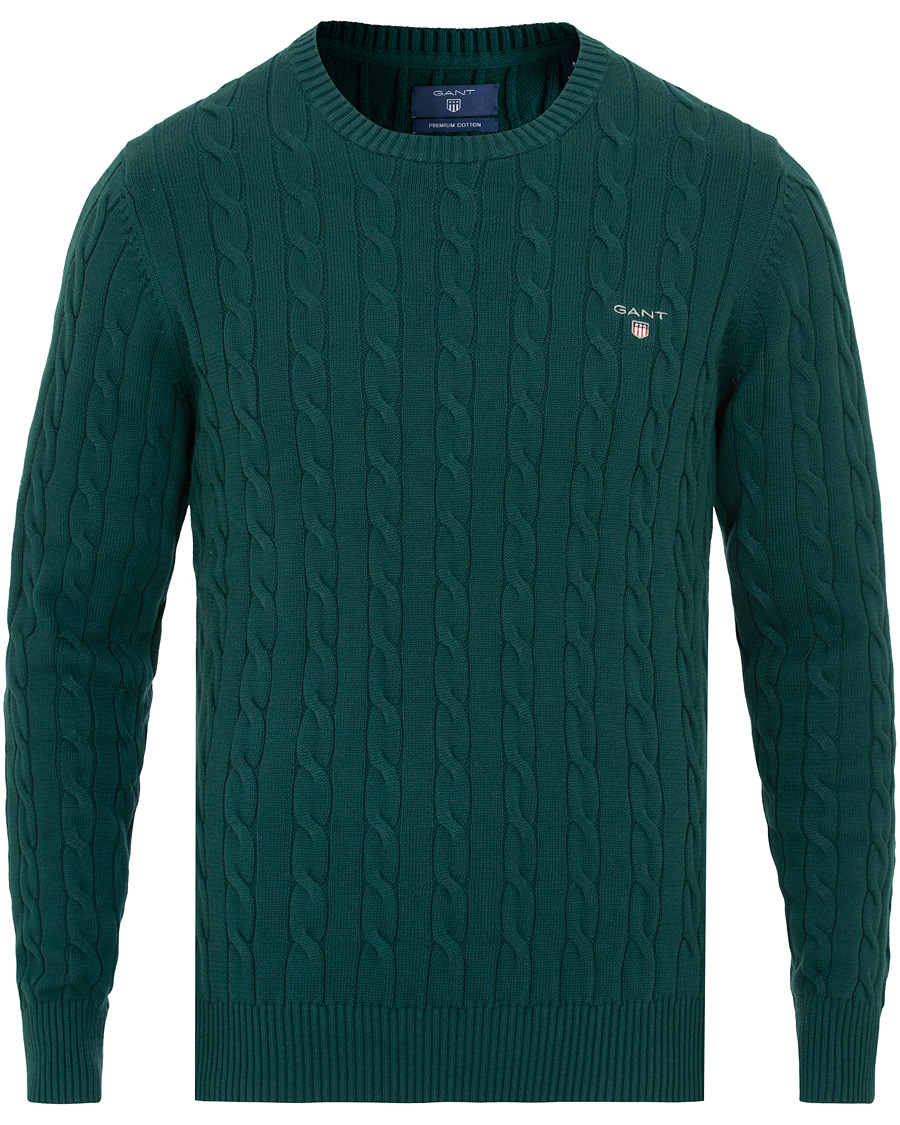 Herre | Gensere | GANT | Cotton Cable Crew Neck Ponderosa Pine