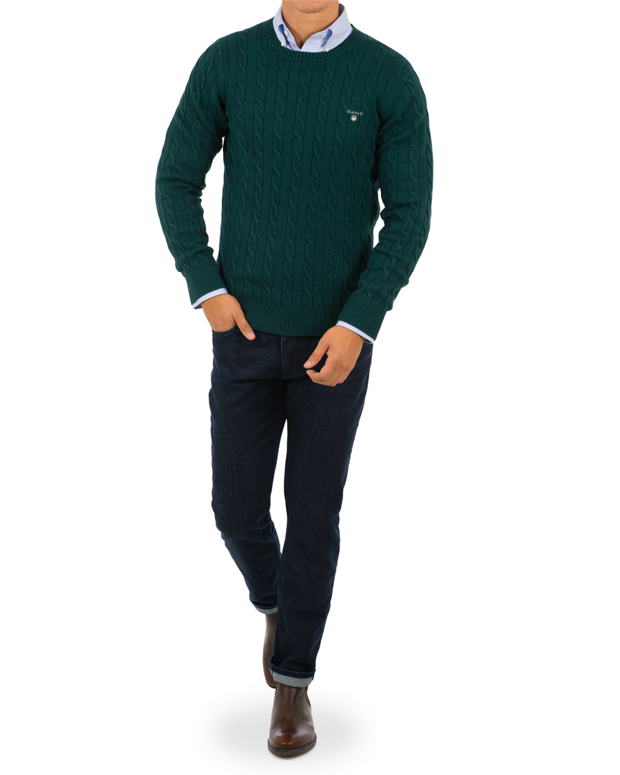 Herre | Gensere | GANT | Cotton Cable Crew Neck Ponderosa Pine