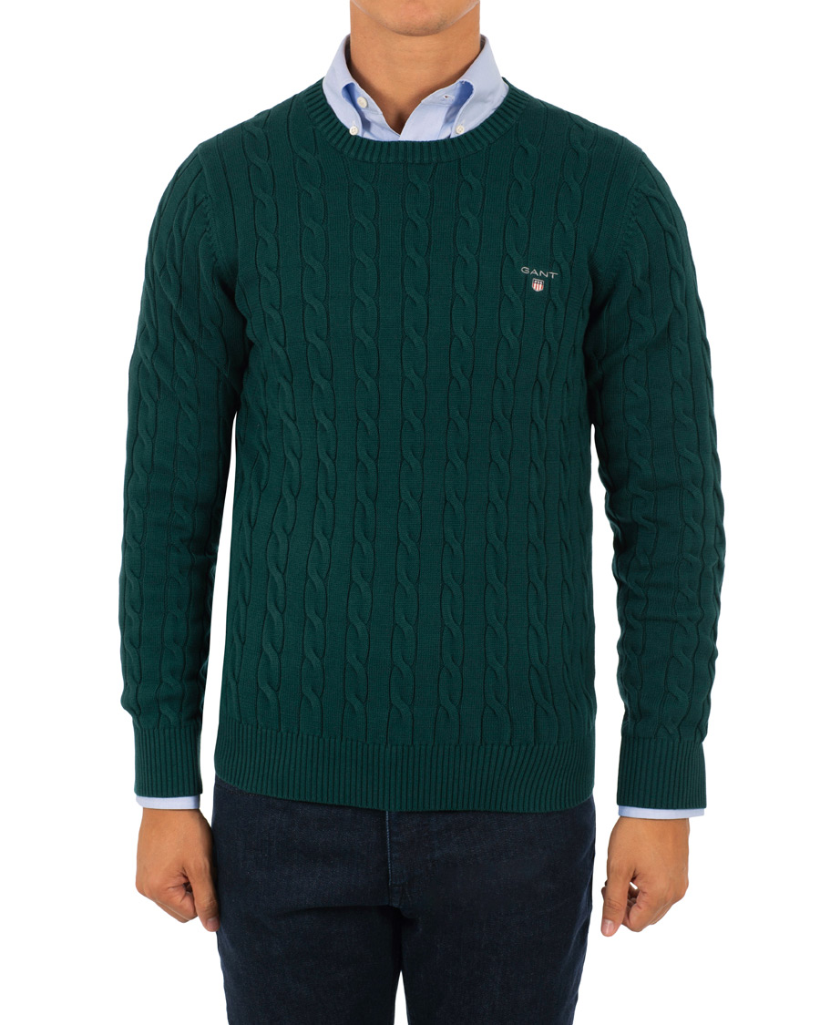 Herre | Gensere | GANT | Cotton Cable Crew Neck Ponderosa Pine