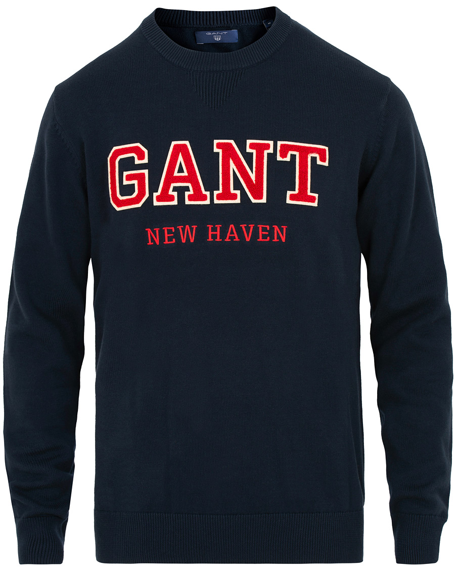 Herre | Gensere | GANT | Logo Crew Neck Marine