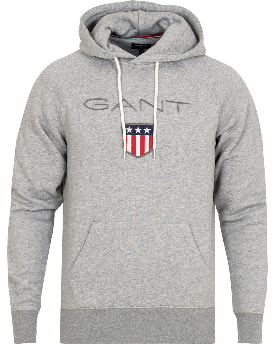 Herre | Gensere | GANT | Shield Hoodie Grey Melange