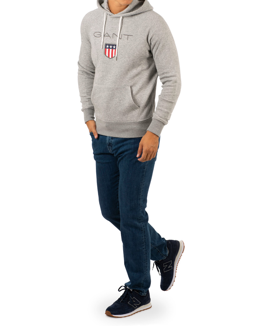 Herre | Gensere | GANT | Shield Hoodie Grey Melange