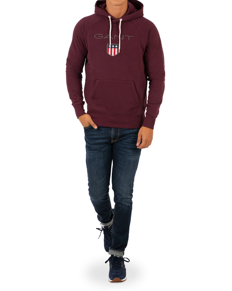Herre | Gensere | GANT | Shield Hoodie Purple Fig