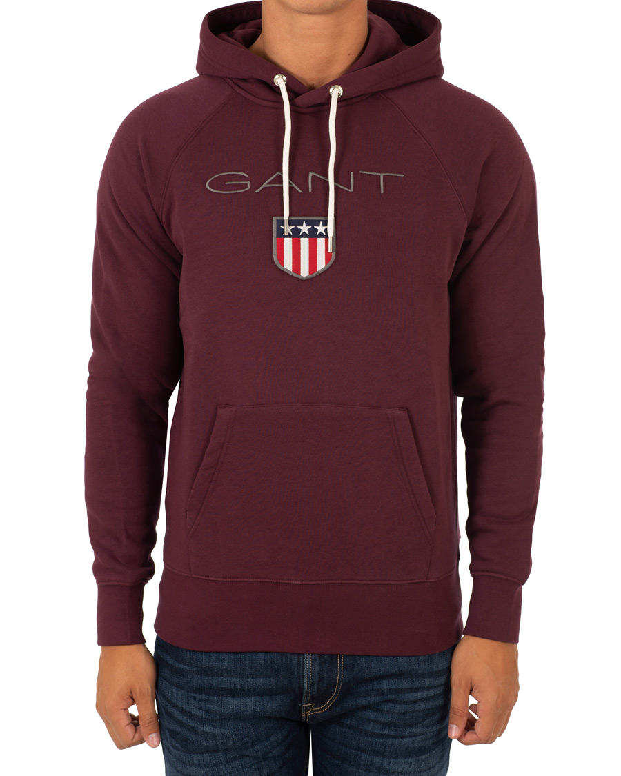 Herre | Gensere | GANT | Shield Hoodie Purple Fig
