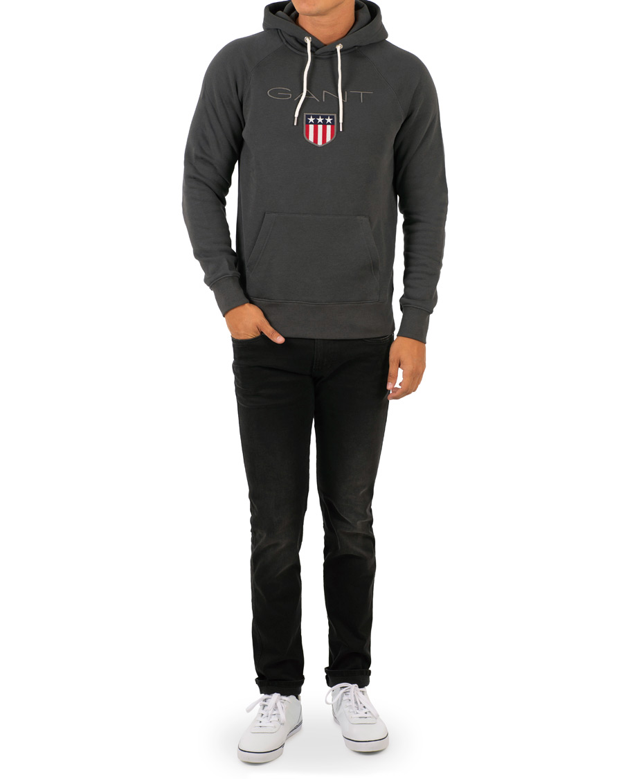 Herre | Gensere | GANT | Shield Hoodie Dark Grey