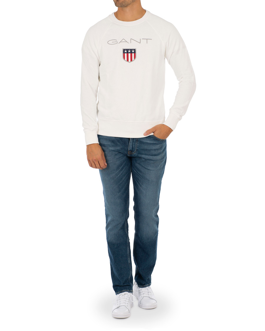 Herre | Gensere | GANT | Shield Crew Neck Sweatshirts Eggshell