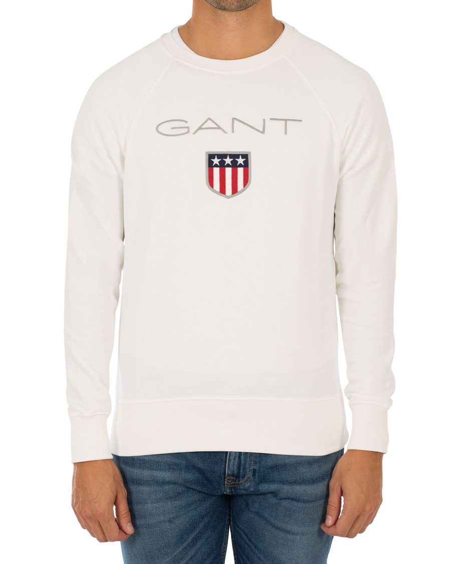 Herre | Gensere | GANT | Shield Crew Neck Sweatshirts Eggshell
