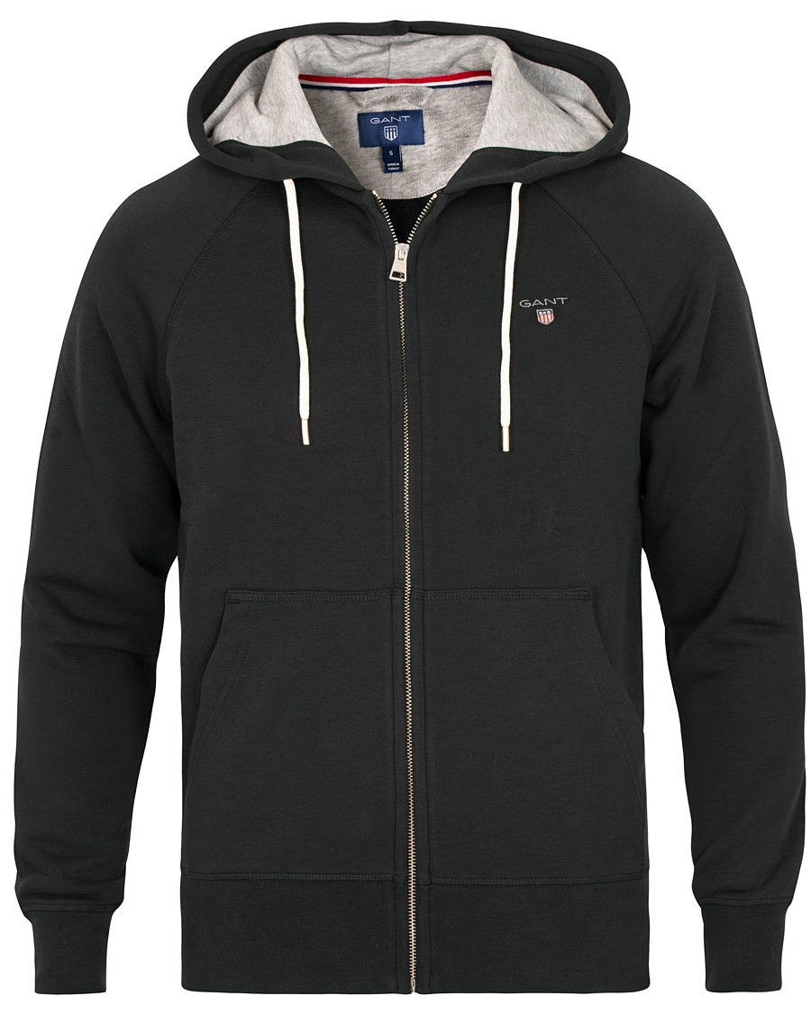 GANT The Original Full Zip Hoodie Black hos CareOfCarl.no