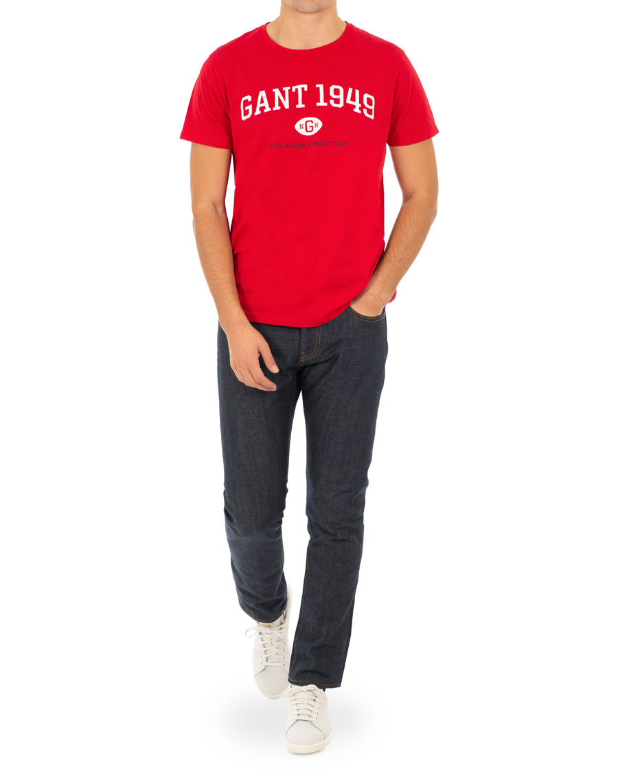 Herre | T-Shirts | GANT | 1949 Crew Neck Tee Red