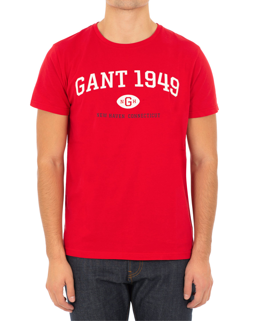 Herre | T-Shirts | GANT | 1949 Crew Neck Tee Red