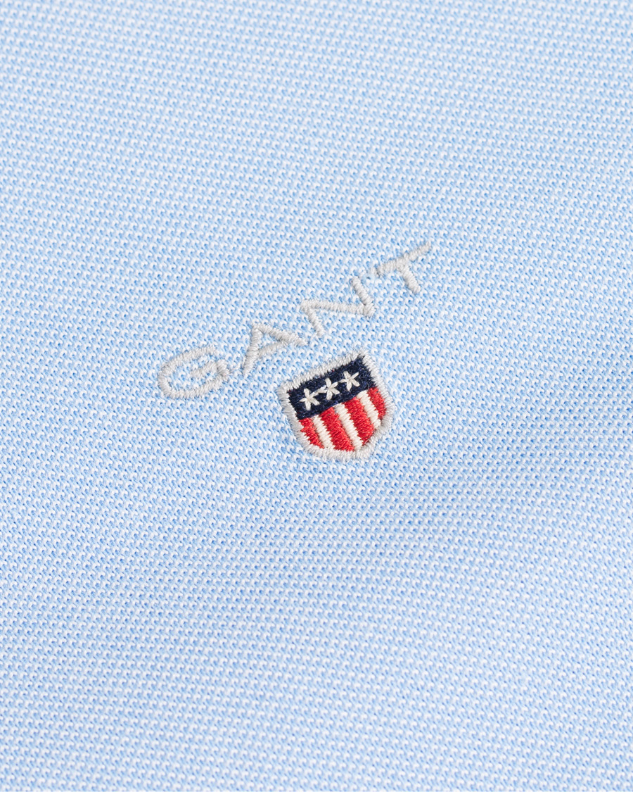 Herre | Skjorter | GANT | Slim Fit Tech Prep Pique Shirt Capri Blue