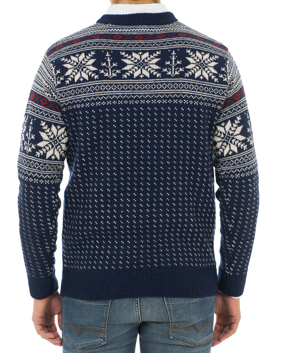 Herre | Gensere | GANT | Holiday FairIsle Crew Neck Evening Blue