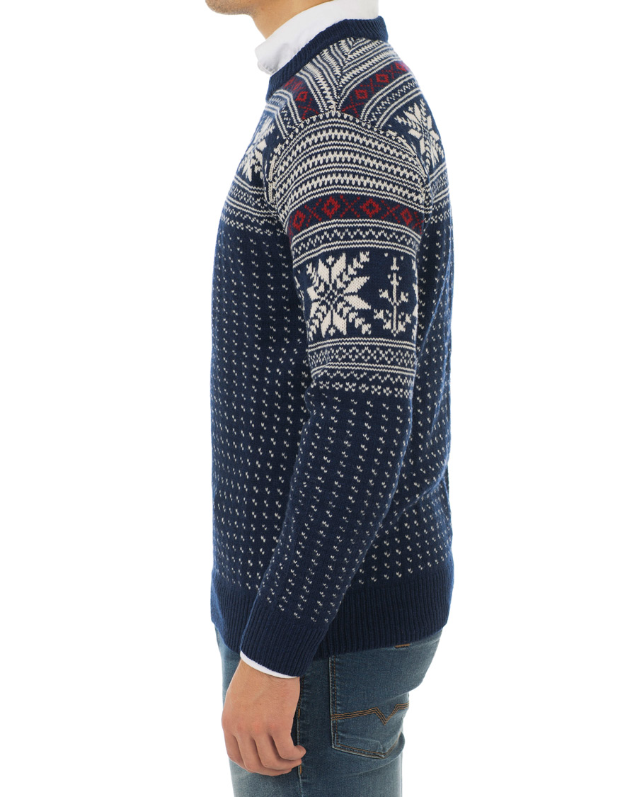 Herre | Gensere | GANT | Holiday FairIsle Crew Neck Evening Blue