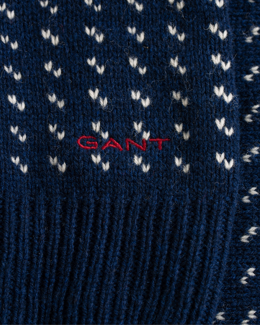 Herre | Gensere | GANT | Holiday FairIsle Crew Neck Evening Blue