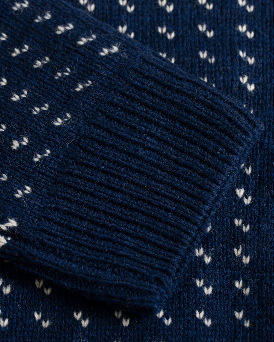 Herre | Gensere | GANT | Holiday FairIsle Crew Neck Evening Blue