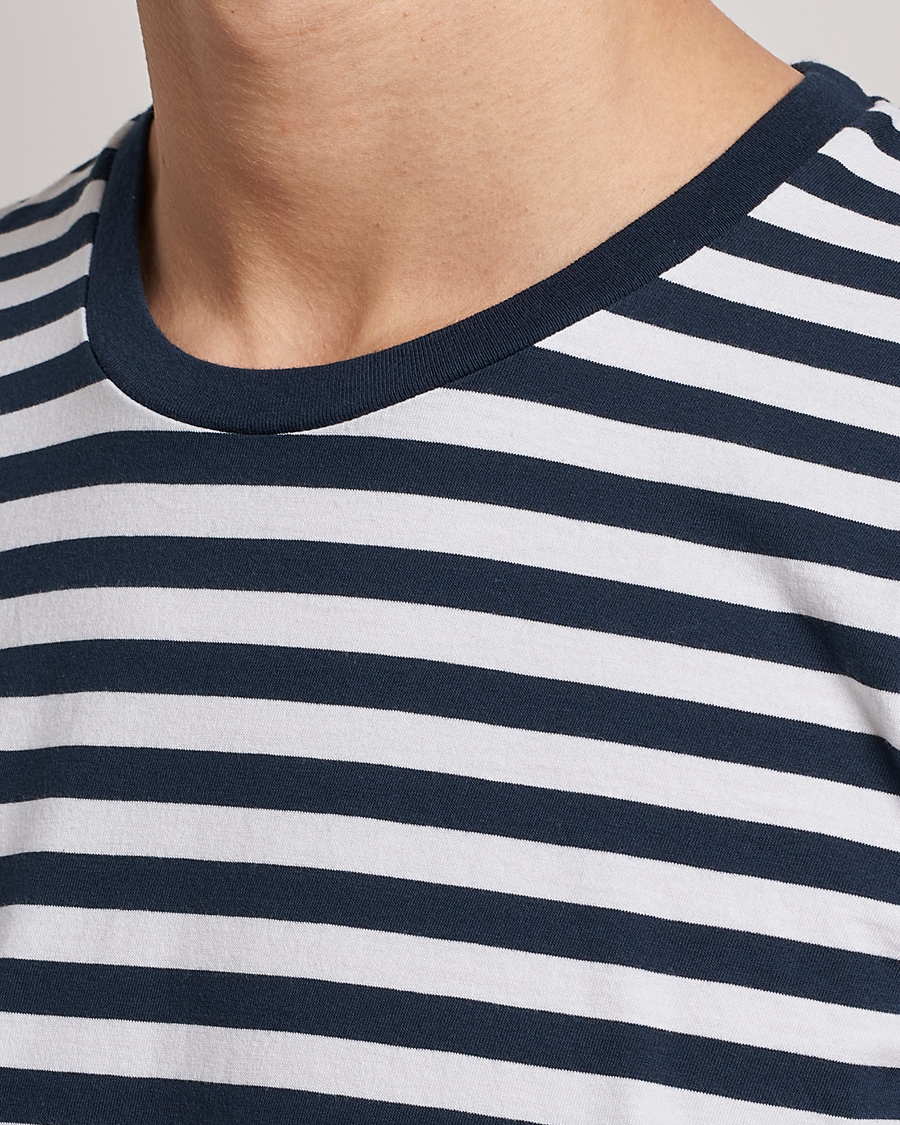 Herre | T-Shirts | Samsøe Samsøe | Samsøe & Samsøe Patrick Crew Neck Tee Sapphire/White Stripe