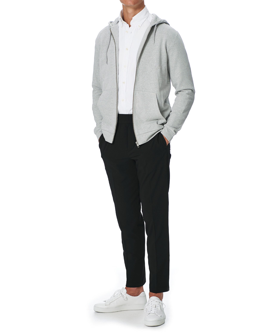 Herre | Gensere | Samsøe Samsøe | Samsøe & Samsøe Enno Full Zip Hoodie Light Grey Melange