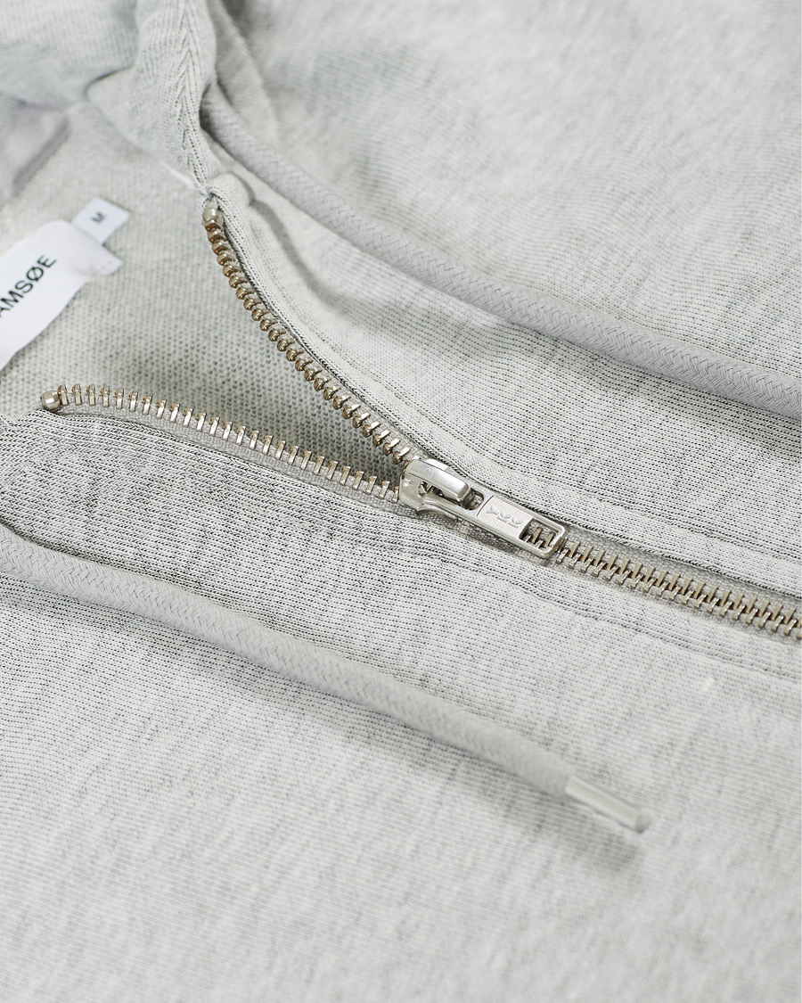Herre | Gensere | Samsøe Samsøe | Samsøe & Samsøe Enno Full Zip Hoodie Light Grey Melange