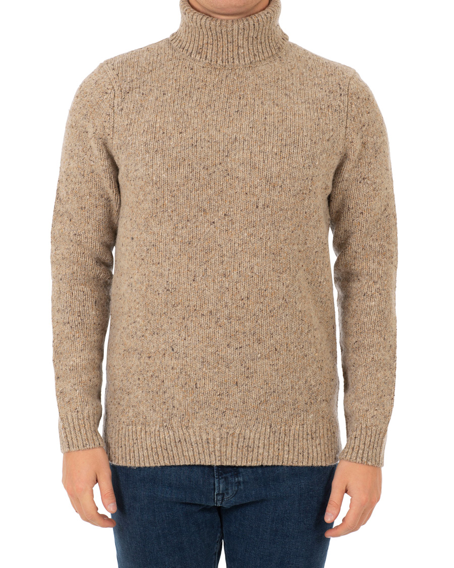 Herre | Gensere | Samsøe Samsøe | Samsøe & Samsøe Nino Wool/Silk Donegal Rollneck Timber Wolf Melange