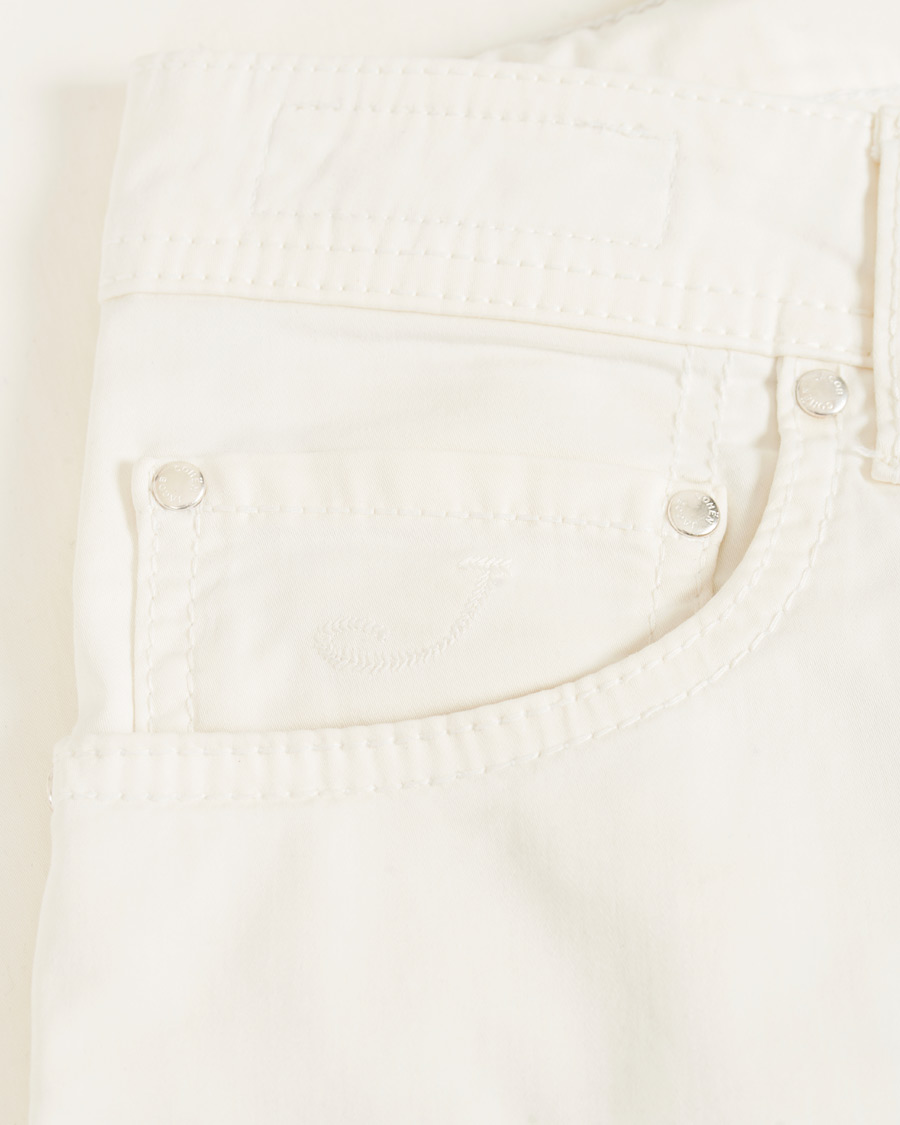 Herre | Bukser | Jacob Cohën | 5-Pocket Gabardine Trousers Off White