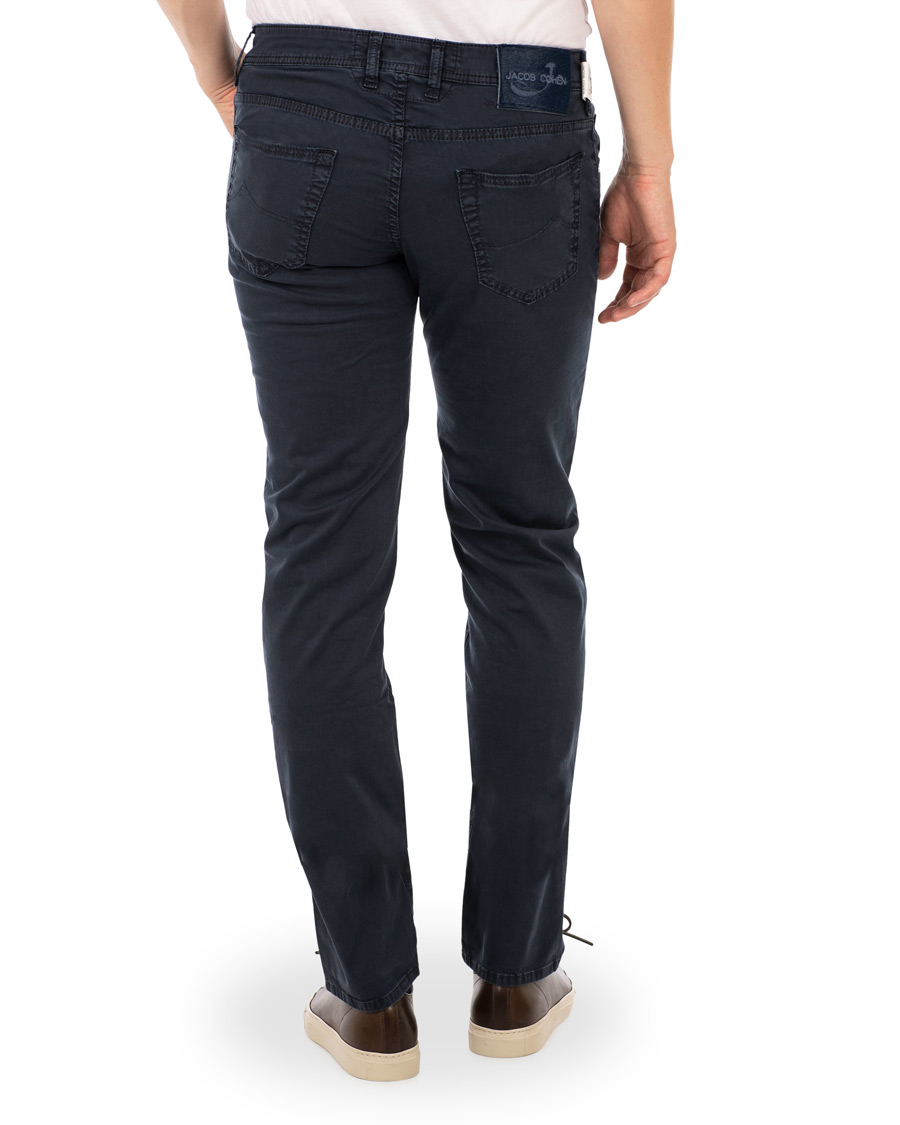 Herre | Bukser | Jacob Cohën | 5-Pocket Gabardine Trousers Blue
