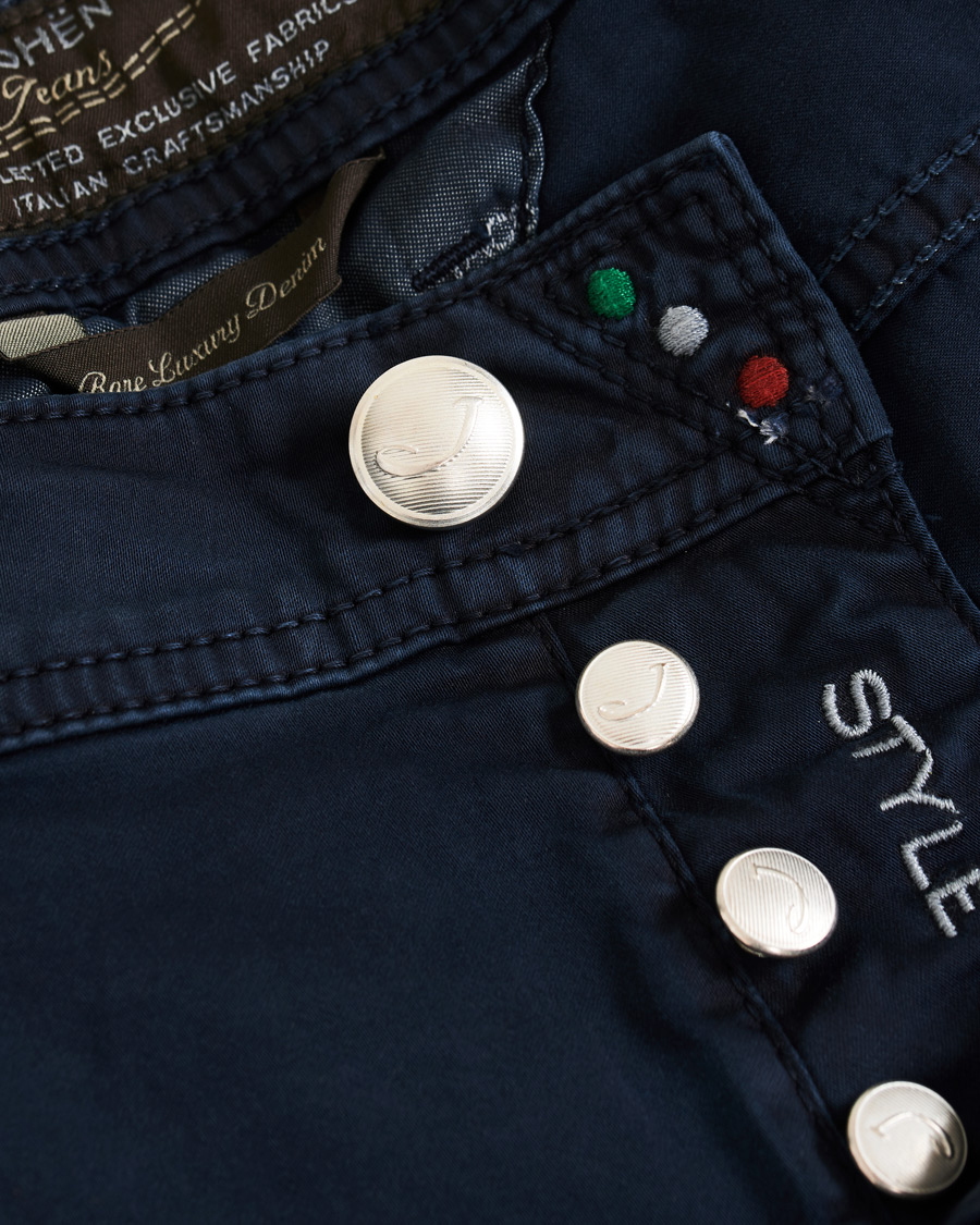 Herre | Bukser | Jacob Cohën | 5-Pocket Gabardine Trousers Blue