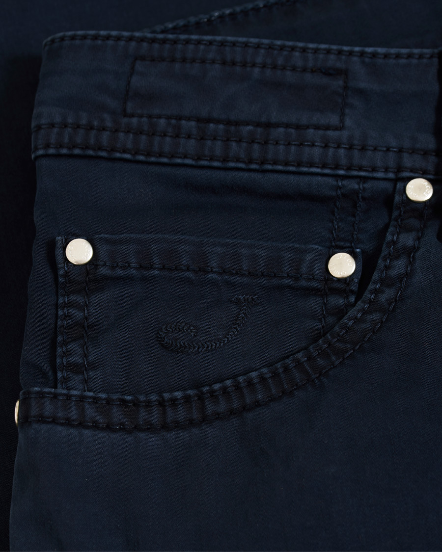 Herre | Bukser | Jacob Cohën | 5-Pocket Gabardine Trousers Blue