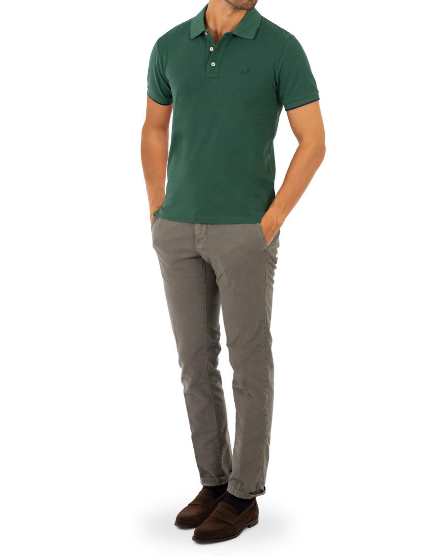 Herre | Pikéer | Jacob Cohën | Cotton Stretch Polo Green