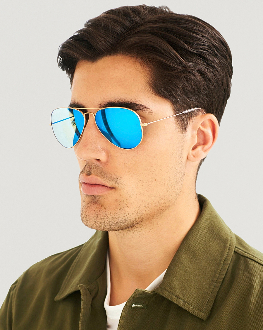 Herre |  | Ray-Ban | 0RB3025 Sunglasses Mirror Blue