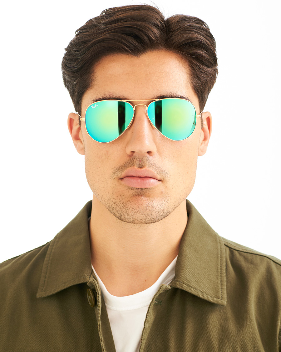 Herre | Solbriller | Ray-Ban | 0RB3025 Sunglasses Multi Mirror Green